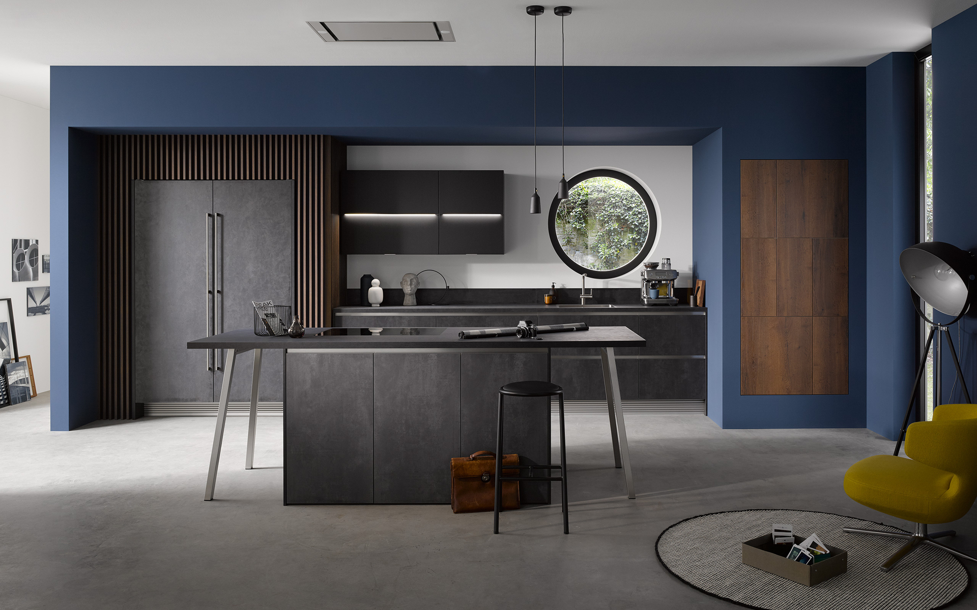 Comet GL leveling concrete black Toronto old oak cognac - Cwm Haus Kitchens